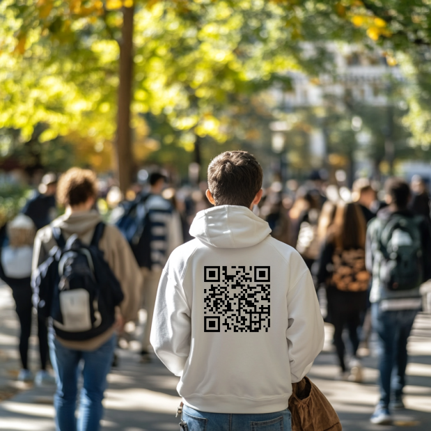 College QR Code Shirt Promo